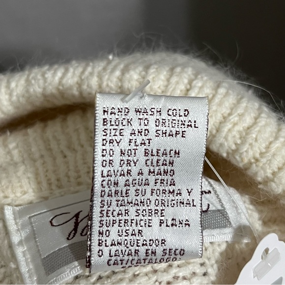 SOLD❌❌❌Worthington Silk Cream Rabbit Hair Turtleneck Sweater Sz-20W - Picture 9 of 10